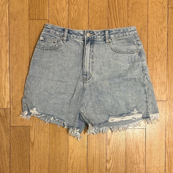 Glassons Pants - Glassons Light Blue Frayed Jean Shorts